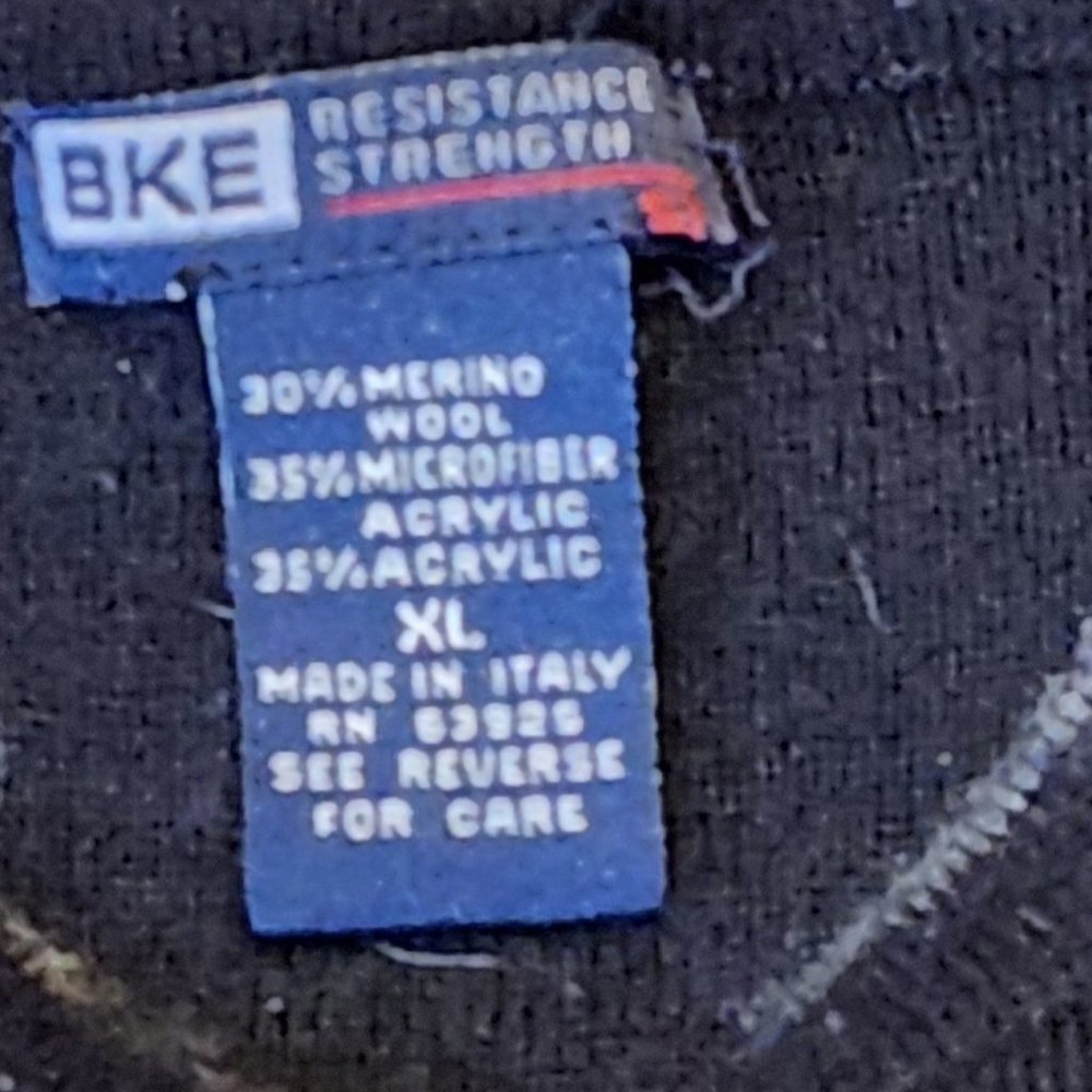 BKE - Men's Black Wool Crewneck Sweater - XL - Picture 3 of 3